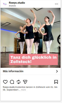 Anuncio de Instagram de Flow Yo!